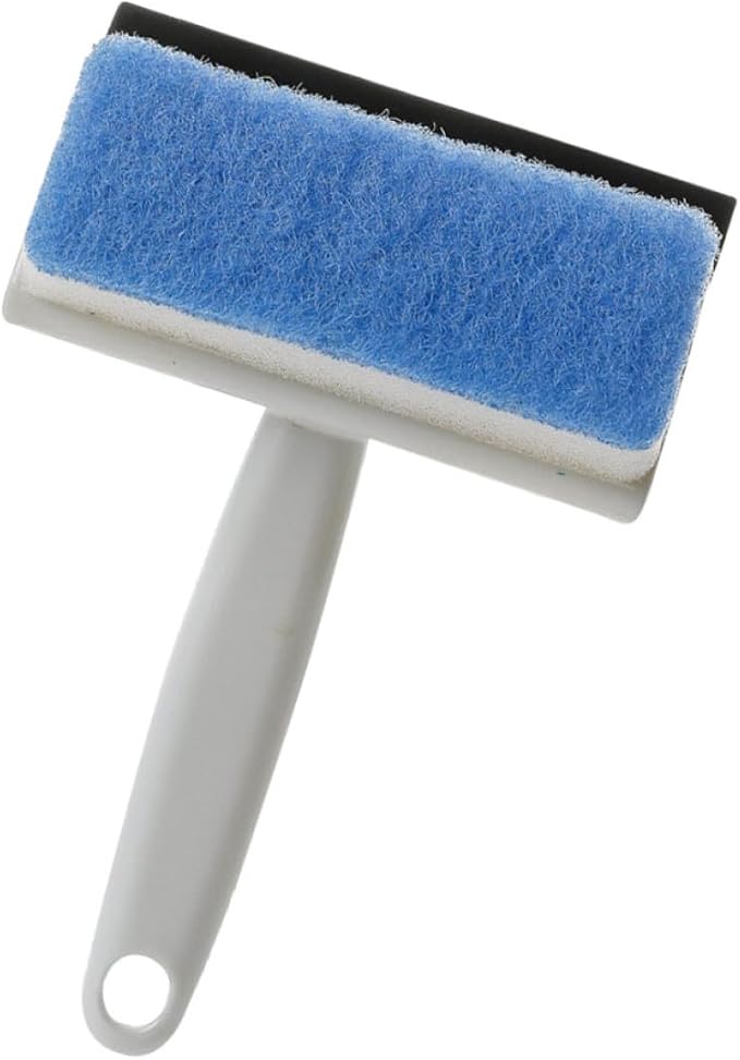 SECFOU Double-Sided Glass Squeegee Cleaning Brush, Multifunctional Window and Mirror Cleaner for Bathroom and Kitchen, Household Streak-Free Glass Wiper Tool
