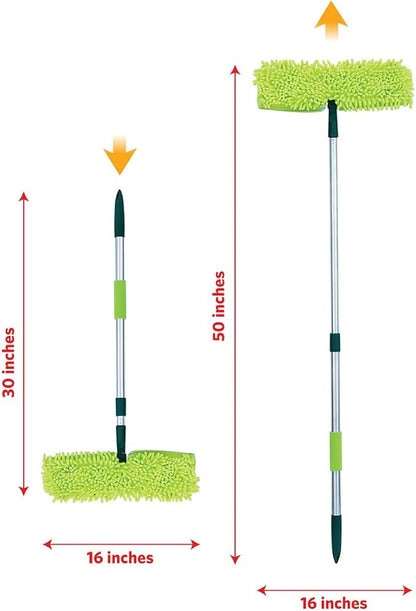 Pine-Sol Broom & Mop Cleaning Set - All-in-One Floor Cleaning Kit with Angled Broom and Dustpan, Twist & Microfiber Mops, Mini Dustpan with Brush, and Wall Mount Storage Rack - 7 Pieces