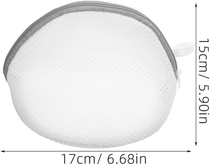 Zippered Mesh Laundry Bag for Delicates Lingerie Underwear Washer Protector 6.69X5.90X5.90 Inches Reusable Laundry Net Bag 2-Pack
