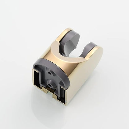 Tecmolog Adjustable Shower Head Holder Wall Mount Handheld Shower Bracket Plastic for Bathroom, Zirconium Gold, ST01J1