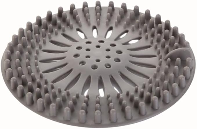 Shower Drain Hair Catcher 4 Pack – Silicone Bathtub Drain Cover, Hair Catcher for Shower Drain, Anti-Clog Drain Protector for Bathroom Tub, Kitchen Sink & Laundry, Flexible Reusable Drain Strainer