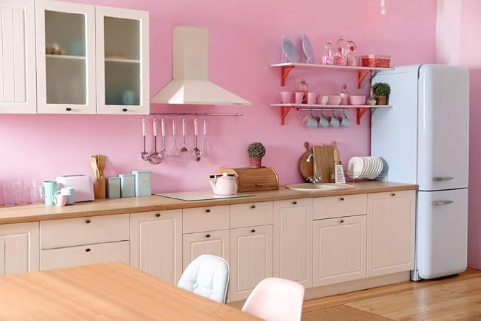 118"x17.7" Pink Peel and Stick Wallpaper Solid Color Contact Paper Self-Adhesive Removable Wallpaper for Wall Covering Cabinet Countertop Vinyl Roll