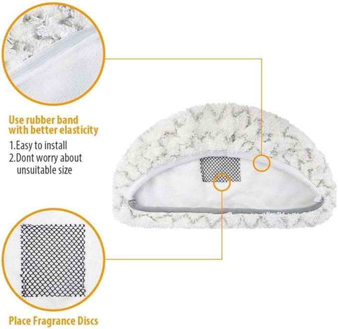Steam Mop Replacement Pads for Bissell Powerfresh Steam Mop Pads Compatible with 1940 1440 1544 Series 19402 19404 19408 19409 1940a 1940f 1940q 1940t 1940w Washable Reusable Steam Mop Pad (2-PACK)