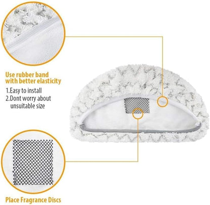 Steam Mop Replacement Pads for Bissell Powerfresh Steam Mop Pads Compatible with 1940 1440 1544 Series 19402 19404 19408 19409 1940a 1940f 1940q 1940t 1940w Washable Reusable Steam Mop Pad (2-PACK)