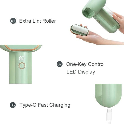 Fabric Shaver Professional Electric Lint Remover Dual-Head Fabric Shaver 3 Speeds, Rechargeable Sweater Couch Fabric Lint Pill Shaver for Clothes, Furniture, Carpet