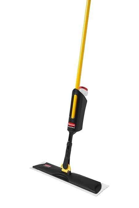 Rubbermaid Commercial Products Spray Mop Kit Includes Mop + Pads for All Floor Types/Hardwood/Vinyl/Tile