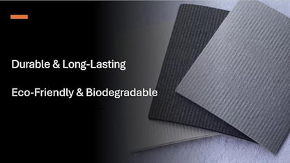 Swedish Dishcloths – Reusable, Super Absorbent & Biodegradable Cleaning Cloths, Eco-Friendly Cellulose Sponge Rags for Kitchen, Dishes & Counters – 6 Pack (Black, Gray, White)