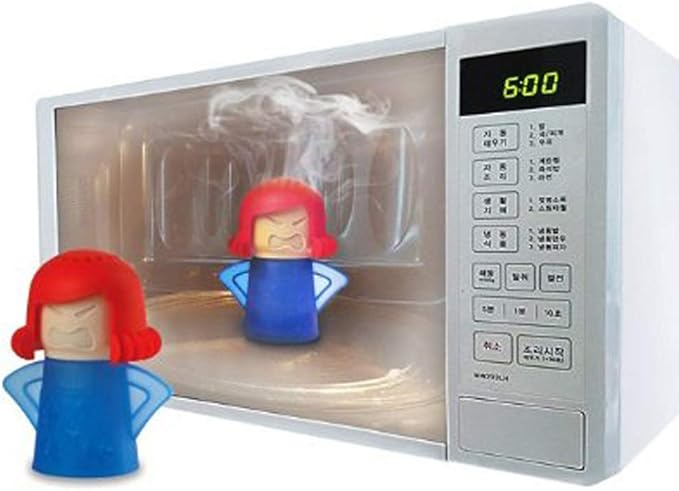 XSMENER Microwave Cleaner Angry Mom with Fridge Odor Absorber Cool Mom(2pcs) Cleaner Kitchen Gadget Tool Quickly removes stains and odors and Send a towel