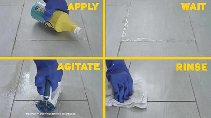 Zep Grout Cleaner and Brightener - 32 oz (Case of 12) ZU104632 - Make Grout Look New Again, Just Like Magic