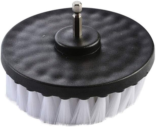 Wixine 1Pcs 5" White Drill Brush Attachment for Cleaning Carpet Leather and Upholstery Kit