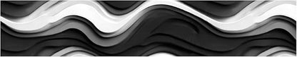 Black and White Wave Wallpaper Border 196x4 Inch Peel and Stick Wall Border Self Adhesive Modern Wall Trim Borders Removable for Kitchen Bathroom Bedroom Living Room Home Decor