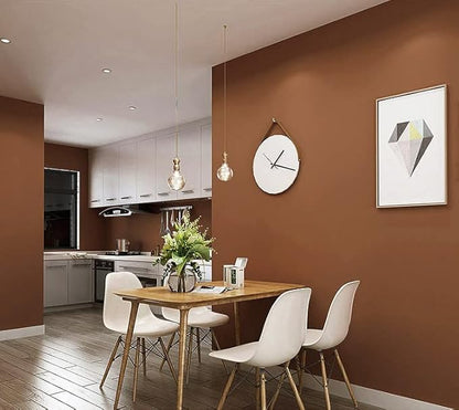 Safiyya Peel and Stick Wallpaper Dark Orange Contact Paper 393"x17.7" Solid Color Self Adhesive Removable Wallpaper for Barthroom Vinyl Rolls