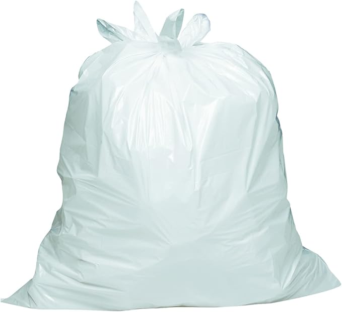 Amazon Basics 8 Gallon Flap Tie Trash Bags,Fresh Scent,80 Count (Pack of 6)