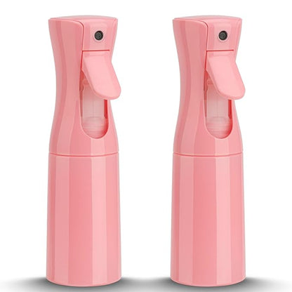Spray Bottle for Hair (6.8OZ /200ML) Continuous Ultra Fine Mist Sprayer for Hair, Salons, Barber, Plants, Skin Care, Cleaning 2 Pack Pink