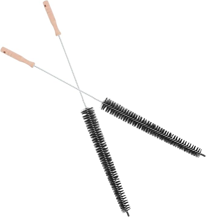 Healifty 2pcs Wooden Handle Washing Machine Cleaning Brush for Home Use Multi Angle Dryer and Pipe Cleaner with Comfortable Grip Practical Design for Thorough Maintenance