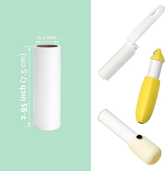 2.95 inch Lint Roller Refill for MINGRACE Mini Lint Roller Travel Size Lint Remover Refills for Clothes, 6 Rolls by 40 Sheets per Roll Total 240 Extra Sticky Sheets (Refills Only)