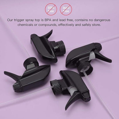 Black Spray Bottle Replacement Nozzle Sprayer Head，Mist Stream Sprayer for 8oz/16oz Glass Spray Bottles for Home, Kitchen, Garden and Office Refillable Containers,Lab Bottles and Jars，Spray Bottles