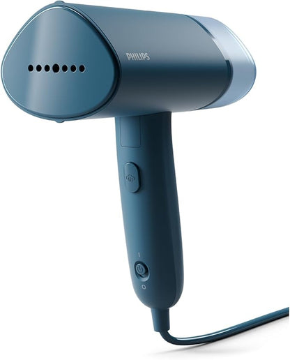 Philips 3000 Series Handheld Steamer - 1000W, 20 g/min Steam, Detachable 100ml Water Tank, Plastic Plate, Blue (STH3000/20)
