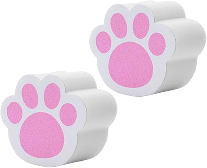 minkissy Cat Claw Sponge Scrubber 2pcs, Cartoon Cat Paw Mirror Cleaner for Bathroom and Window, Multipurpose Non-Scratch Cat-Claw Scrubber for Glass and Faucet Cleaning