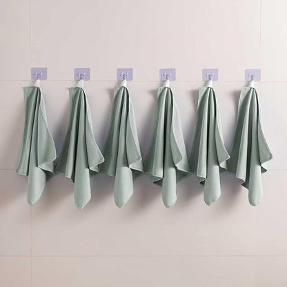 Microfiber Glass Cleaning Cloth 8 Pack, 16 Inch X 12 Inch, Lint Free Quickly Clean Window, Glasses, Windshields, Mirrors, and Stainless Steel, Green