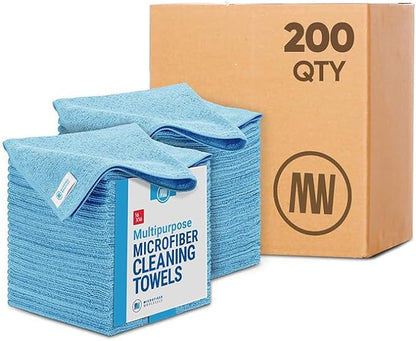 Microfiber Wholesale 16" x 16" All Purpose Towels (Blue-200 Qty)