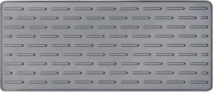 Silicone Coffee Mat, 16"X7" Heat-Resistant,Eco-friendly,Hygienic Drying Pad,Leak-Proof and Non-Slip,Removable Silicone Mat with Concave and Convex Design,（Gray 16X7）