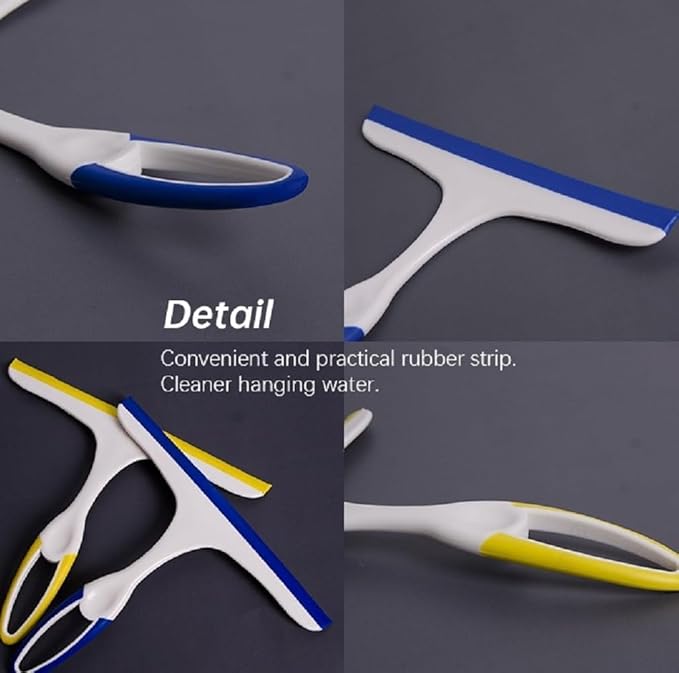2Pcs Shower Squeegee, Squeegee for Bathroom, Glass, Shower Glass, Window, 9.8 "