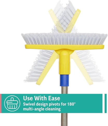 CHOMP! Grout Cleaner Bundle, Includes Long Handle Stand Up Brush, Refreshes Grout and Removes Stains on Tile Floors and Bathroom Walls & Kitchens (5 Pack Set)