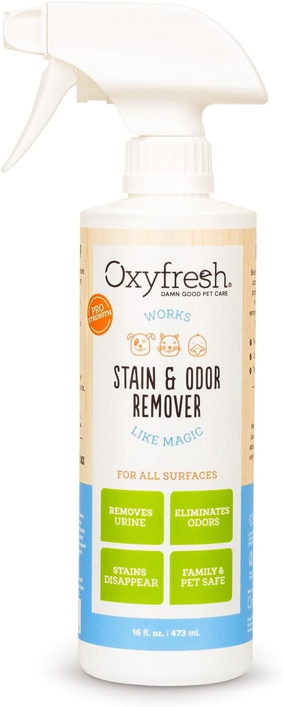 Oxyfresh Pet Stain & Odor Remover, Strong Carpet Stain Remover & Cleaner Spray – Advanced Pet Urine Odor Eliminator for Entire Home - Fast Acting Dog & Cat Urine Neutralizer