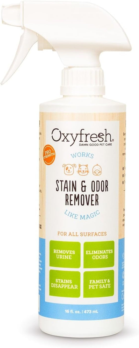 Oxyfresh Pet Stain & Odor Remover, Strong Carpet Stain Remover & Cleaner Spray – Advanced Pet Urine Odor Eliminator for Entire Home - Fast Acting Dog & Cat Urine Neutralizer