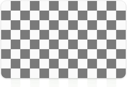 12" x 20" Checkered Dish Drying Mat for Kitchen Counter, Absorbent Coffee Bar Mat for Espresso Machine Coffee Countertops Accessories (Grey)