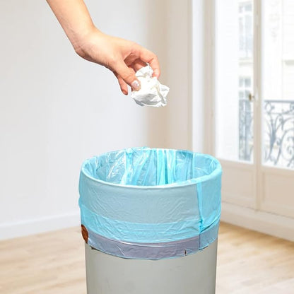 JOYEUX 4 Gallon Small Trash Bags, No-Tearing Drawstring Garbage Bags for Bathroom Kitchen, Beachside Breeze Scent, 60 Count
