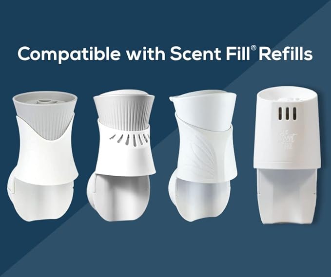 Scent Fill Island Essence Plug in Air Freshener Starter Kit, 4 Refills + Diffuser