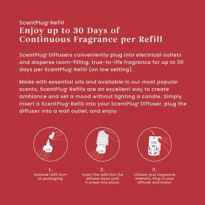 Yankee Candle ScentPlug Refill for Plug in Air Fresheners, Scented Oil Refills, Long Lasting Home Fragrance, Macintosh (Pack of 6)