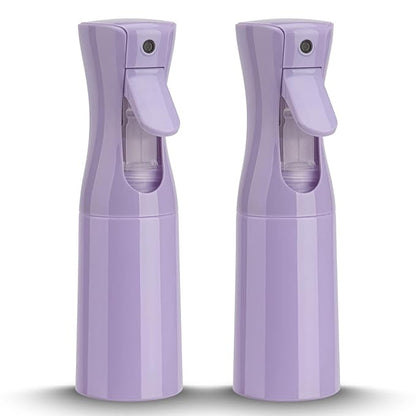 Spray Bottle for Hair (6.8OZ /200ML) Continuous Ultra Fine Mist Sprayer for Hair, Salons, Barber, Plants, Skin Care, Cleaning 2 Pack PURPLE