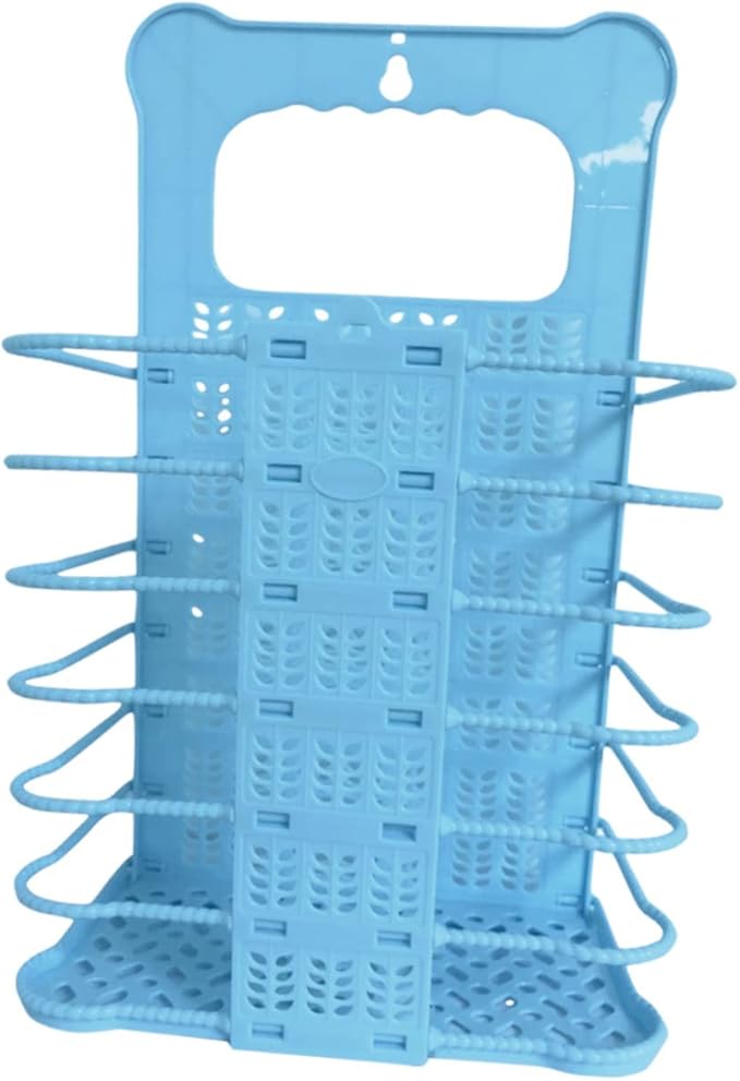 Foldable Plastic Laundry Basket Wall Mounted Clothes Hamper for Bathroom Bedroom Nursery Space Saving Collapsible Dirty Clothes Storage Organizer with Large Capacity and Design