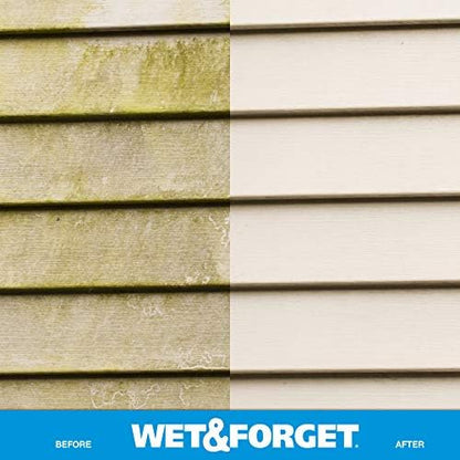 Wet & Forget Outdoor Moss, Mold, Mildew, & Algae Stain Remover Multi-Surface Cleaner, Ready to Use, 64 Fluid Ounces, 4 Pack