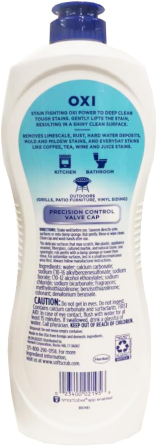 Soft Scrub Oxi Cleanser, 24 Ounce (4 Pack)