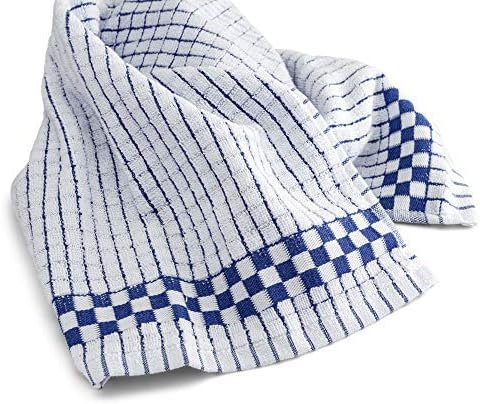 XLNT Highly Absorbent Kitchen Dish Towels 100% Cotton 18x28 inch – Ultra-Thick Dishcloths – Premium Weave for Drying & Cleaning – Soft, Durable & Lint-Free – Pack of 6 Blue
