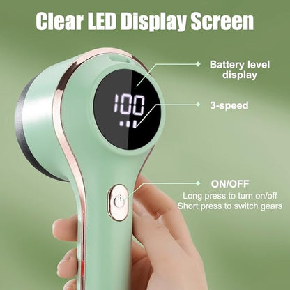 Rechargeable Fabric Shaver, 3 Gears Electric Lint Remover with Digital Display, Portable Clothes Shaver for Clothing Silk Sweater Cotton