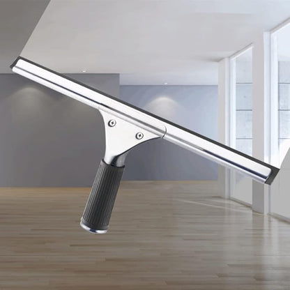 Professional Stainless Steel Handle Water Wiper Window Glass Squeegee with Replacement Rubber Blade 105cm 41inch (Black, 18in/45cm+Blade)