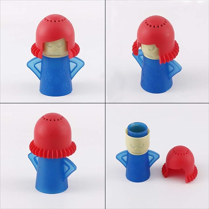 Angry Mama Microwave Oven Cleaner, Angry Mama Microwave Steam Cleaner Cleans the Crud in Minutes Using Vinegar and Water for Home Kitchen (Blue)
