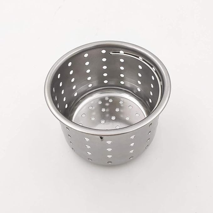 GZILA Kitchen Sink Drain Basket Only, 3-inch Basket for Kitchen Sink Strainer Replacement, Deep Cup with Handle, SUS 304 Stainless Steel