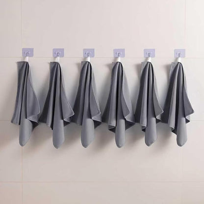 Microfiber Glass Cleaning Cloth 8 Pack, 16 Inch X 12 Inch, Lint Free Quickly Clean Window, Glasses, Windshields, Mirrors, and Stainless Steel, Grey