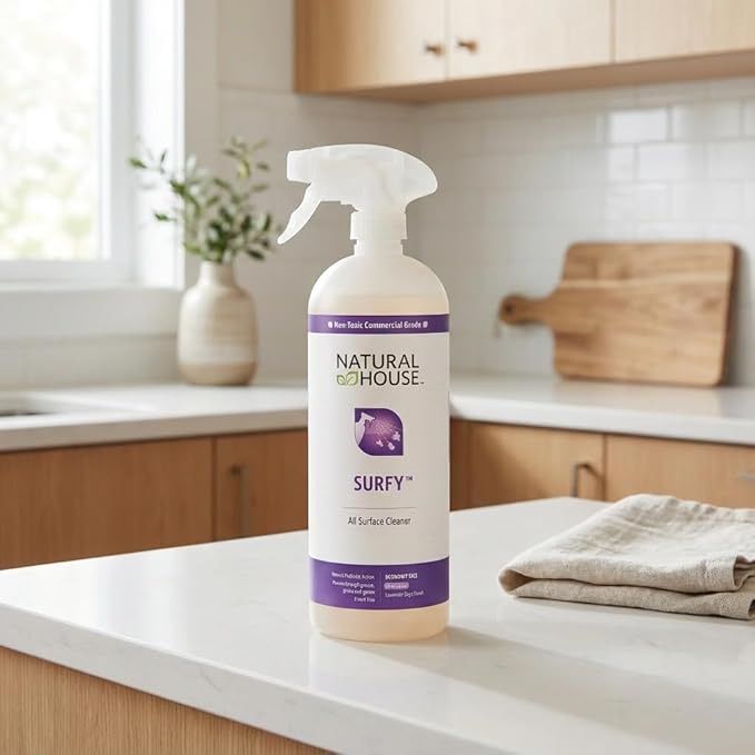 Natural House Surfy - Probiotic All-Purpose Cleaner Spray - Multi-Surface Formula - Plant-Based - Lavender Sage Scent - 32 oz