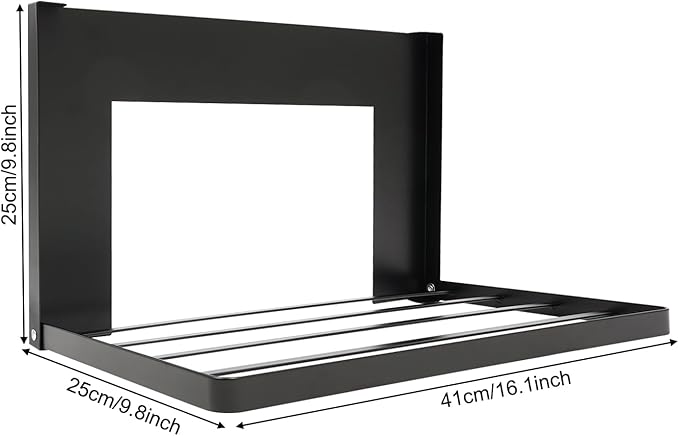 Magnetic Folding Shelf for Clothes and Towels,Clothes Drying Rack, Space-Saving Magnet Shelf Mount on Washing Machine/Fridge,Folding Rack for Laundry Room