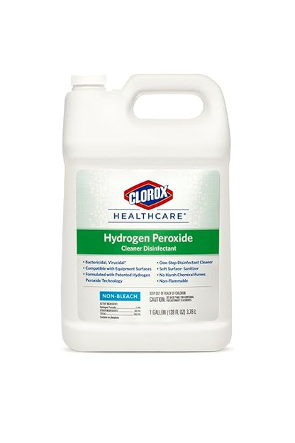 Clorox Healthcare Hydrogen Peroxide Cleaner Disinfectant Refill, Bleach Free, 128 Fluid Ounces (Package May Vary)