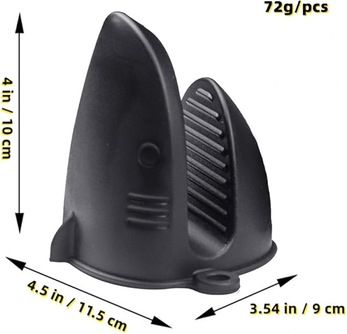 Oven Mitts，Mini Oven Gloves Silicone Heat Resistant Cooking Pinch Mitts Potholder for Air Fryer Kitchen Cooking & Baking (Black)