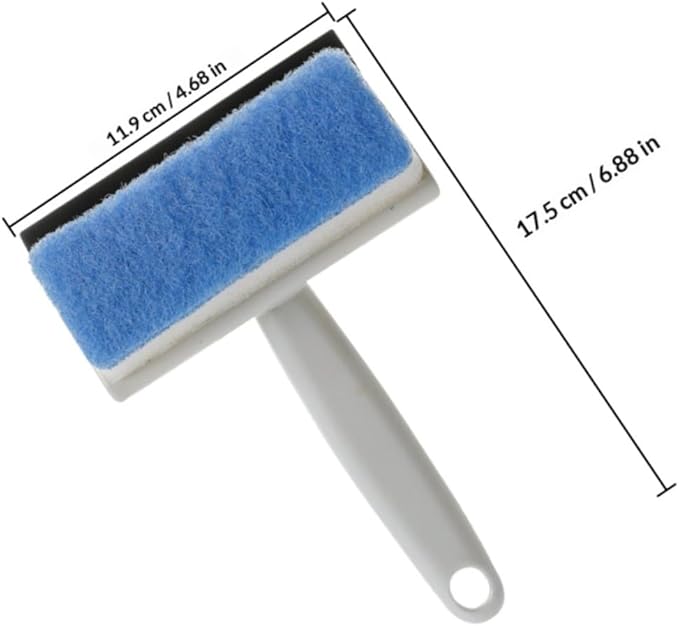 SECFOU Double-Sided Glass Squeegee Cleaning Brush, Multifunctional Window and Mirror Cleaner for Bathroom and Kitchen, Household Streak-Free Glass Wiper Tool