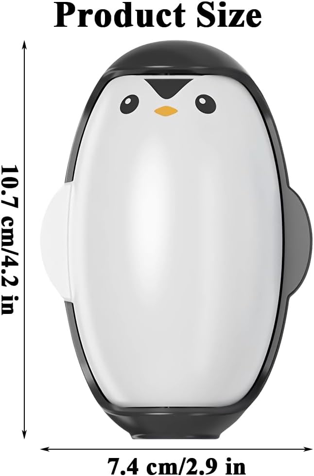 2PCS Penguins Reusable Lint Roller Ball, Portable Mini Lint Remover Cat Pet Hair Rollers Home Travel Size Sticky Cleaner Dog Hair Remover for Clothes Washable Gel